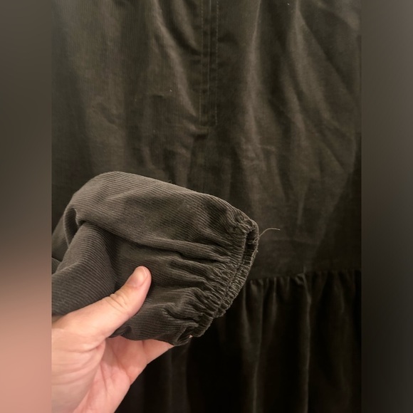 Copper Key High Neck Peasant Dress Long Sleeve Short Brown Velvet Women’s Small - Picture 6 of 8